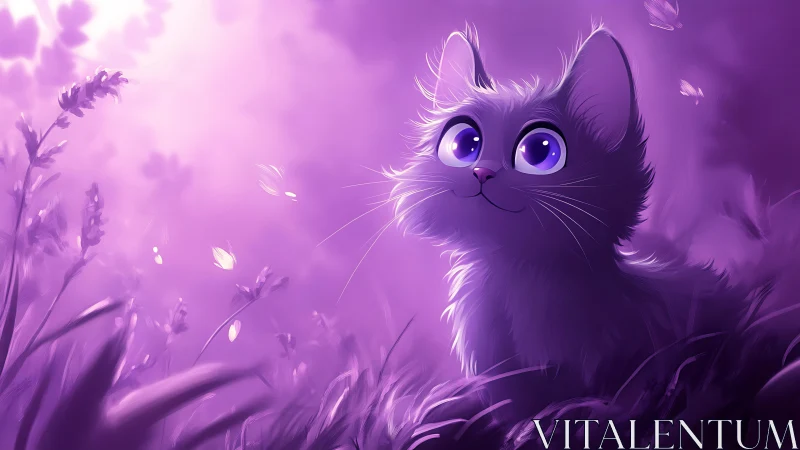 Luminescent Whisker Wonder in Lavender Reverie.