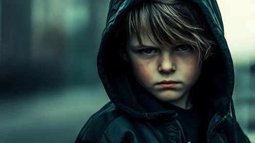 Young Subject in Structured Tenebrism: Moody Portraiture with Dimensional Lighting.