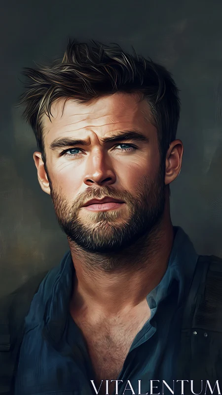 Digital portrait shows detailed rendering of male subject