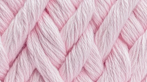 Close-up texture of woven pink fibers in diagonal pattern