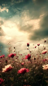 Wildflower Chorus Reaching Through Tempestuous Skies