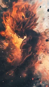 Blazing warrior condenses starfire into a silent, focused rage