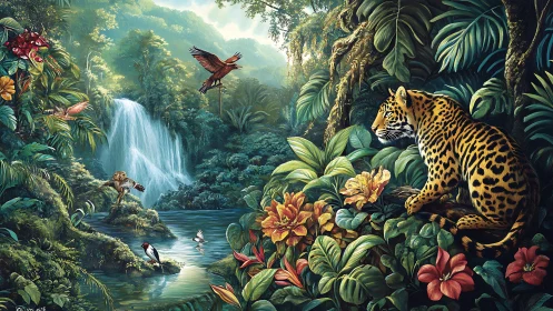 Neotropical Rainforest Biodiversity: Jaguar, Avian, and Floral Ecosystems.