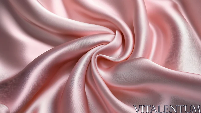 Pleated Pink Silk Fabric with Dynamic Tonal Gradation and Metallic Luminosity