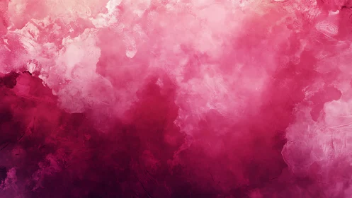 Monochromatic magenta cloudscape with layered diffuse brush textures