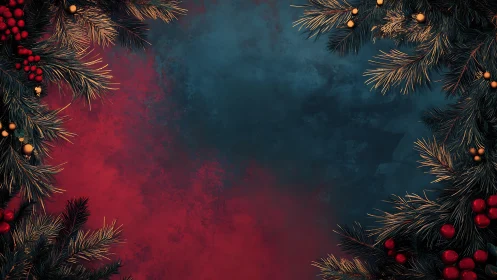 Winter branches quietly frame a glowing festive twilight