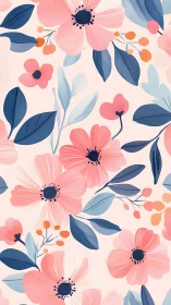 Contemporary Botanical Illustration: Layered Floral Composition.