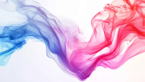 Colorful smoke waves blend in a soft abstract motion design
