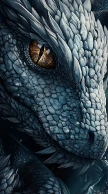 Hyper-detailed dragon close-up with crystalline scale texturing.