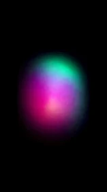 Gradient neon orb on black background, soft glow effect.