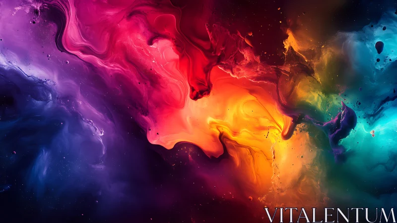 Chromatic nebula swirl rendered as luminous digital painting