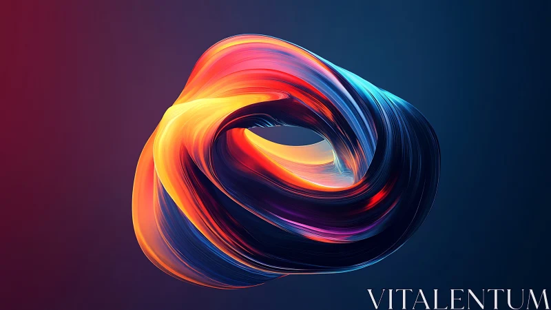 Toroidal luminous ribbon structure on dark gradient field.