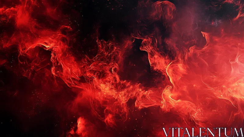 Blazing Inferno: Dramatic Red and Orange Flames.