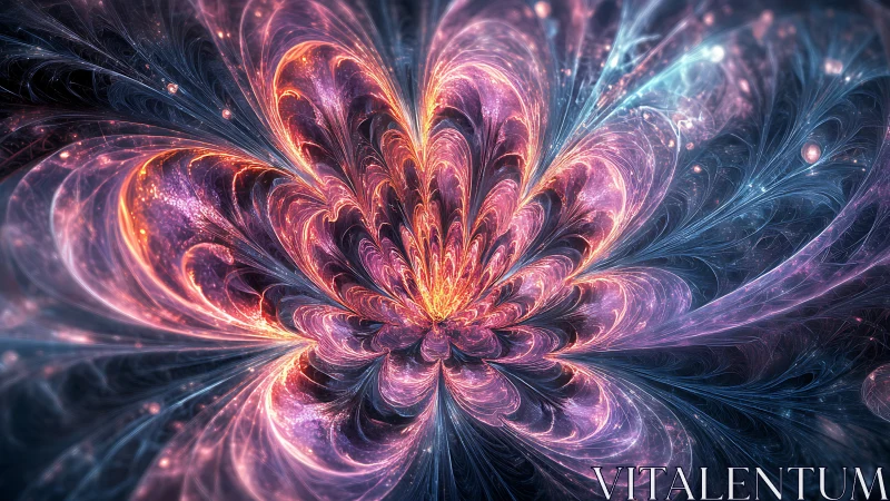 Fractal nebula bloom with luminous radial petal structures.
