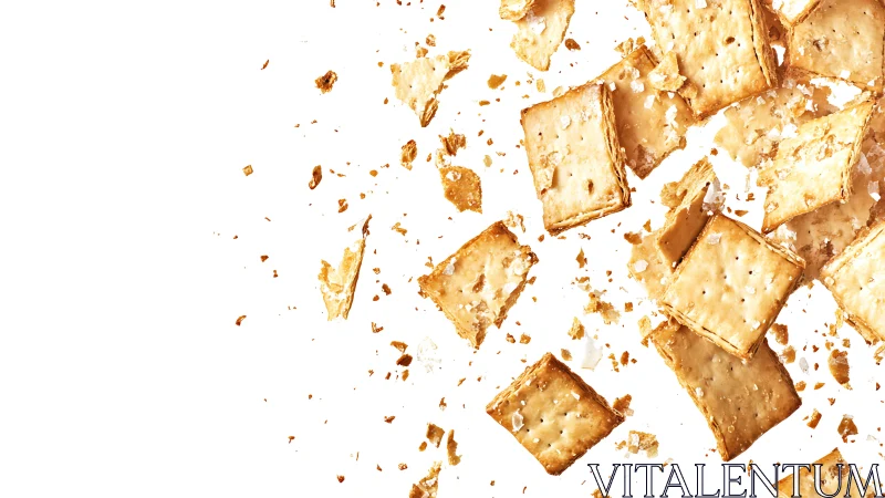 Golden Crackers Creating a Delightful Crumbly Scene