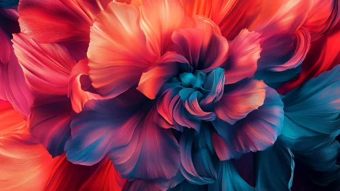 Radiant Floral Abstraction with Prismatic Color Flow.