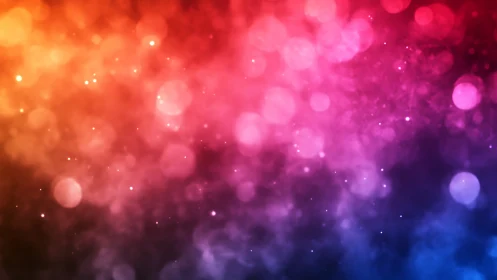 Defocused multicolor bokeh gradient shows smooth blur transitions