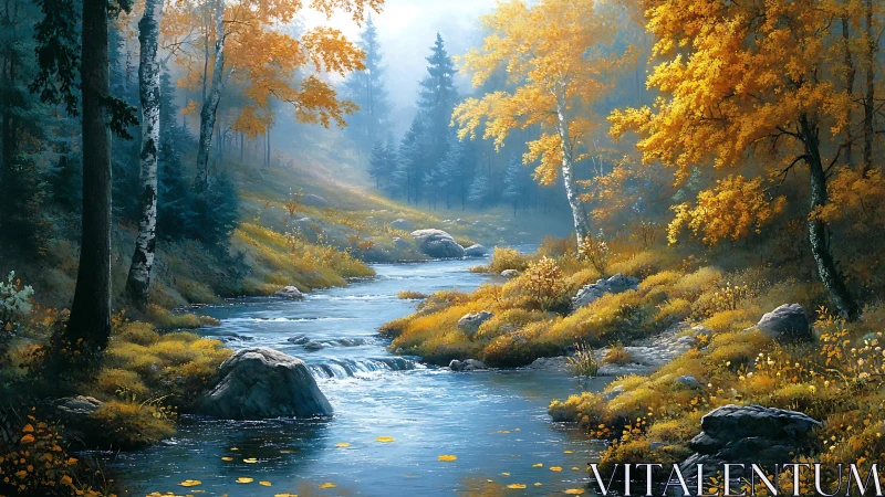 Where Golden Birches Waltz With Autumn's Luminous River