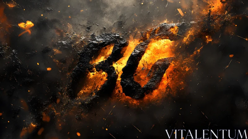 Fiery 3D BG Letters Erupting in Dramatic Explosion Effect.