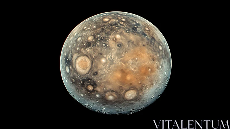 Jupiter south pole view shows storms and atmospheric vortices