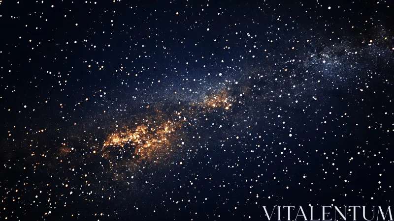 Starfield composition shows dense galactic band across frame