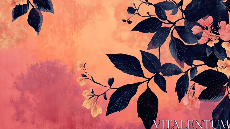 Twilight Blooms in Navy and Gold.