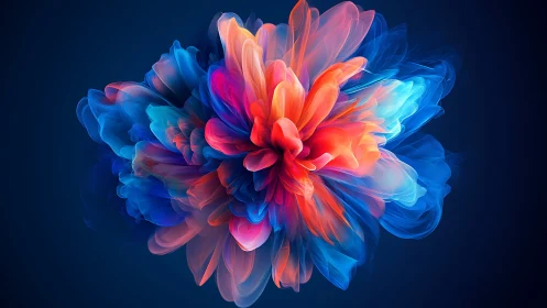 Colorstorm petals ignite like nebulae in velvet midnight