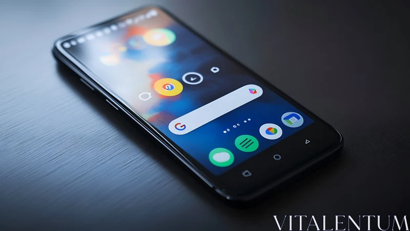 Android Smartphone with Google Search Interface and Application Widgets