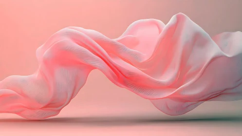 Blushing silk cloud drifting through a soft coral hush.