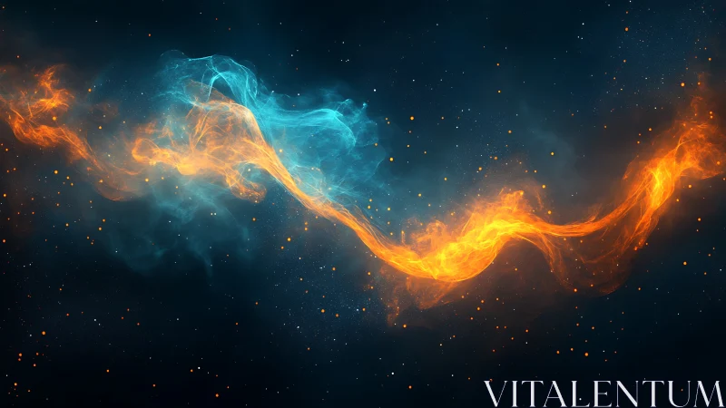 Cosmic Energy Dance Between Fire and Ice.