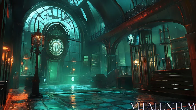 Neon Vault: Emerald Cathedral of Forgotten Tech.