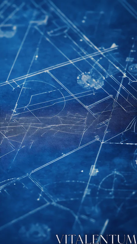 Digital Network Architecture Blueprint Visualization