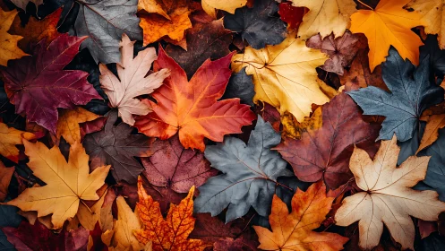 Warm autumn leaves create a cozy blanket of rich color