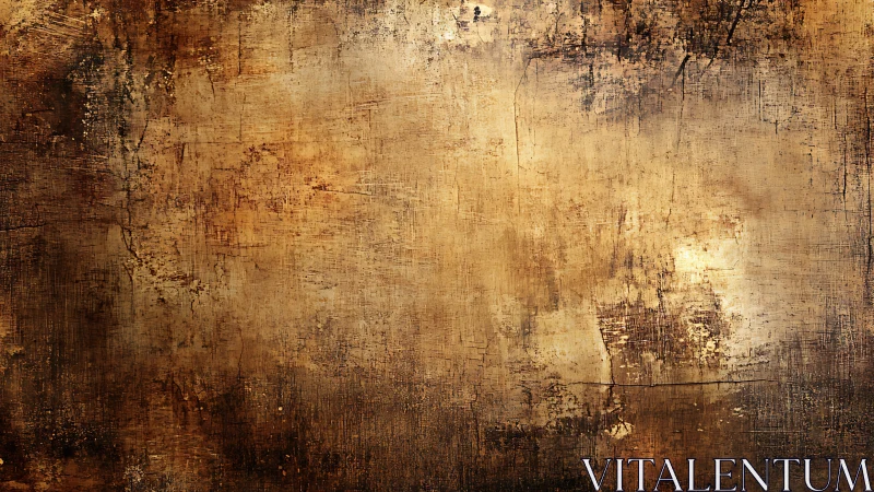 Weathered golden texture reveals distressed patina surface