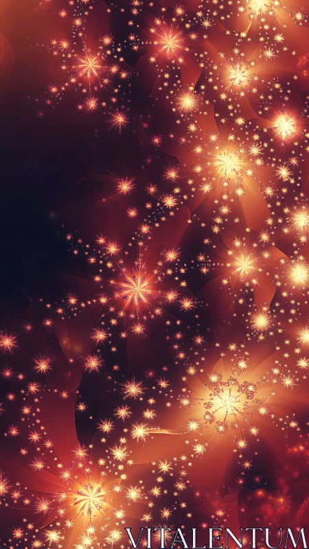 Radiant fractal light blooms in warm glowing clusters.