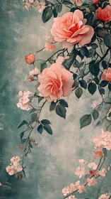 Garden Romance: Pink Roses in Soft, Dreamy Light