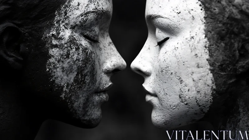 Stone Souls Mirror—Twin Visages Contemplate Eternity.