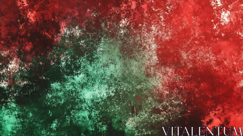 Festive red and green abstract textures with soft energy.