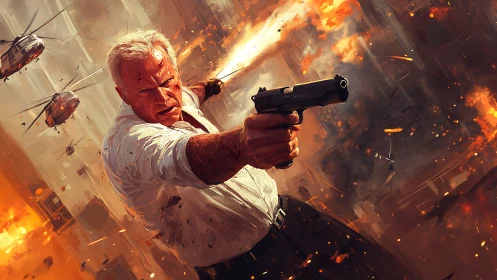 Battle-hardened agent fights through explosive urban chaos