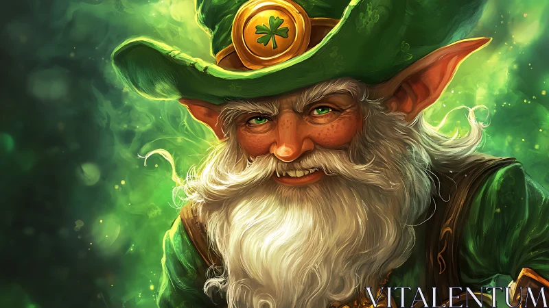 Bearded fantasy character in green attire faces the viewer