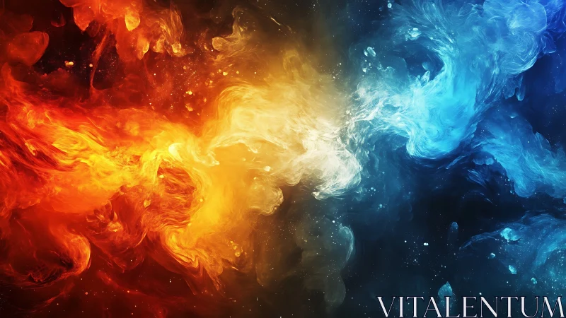 Fire and Ice: Opposing Elemental Forces Collision