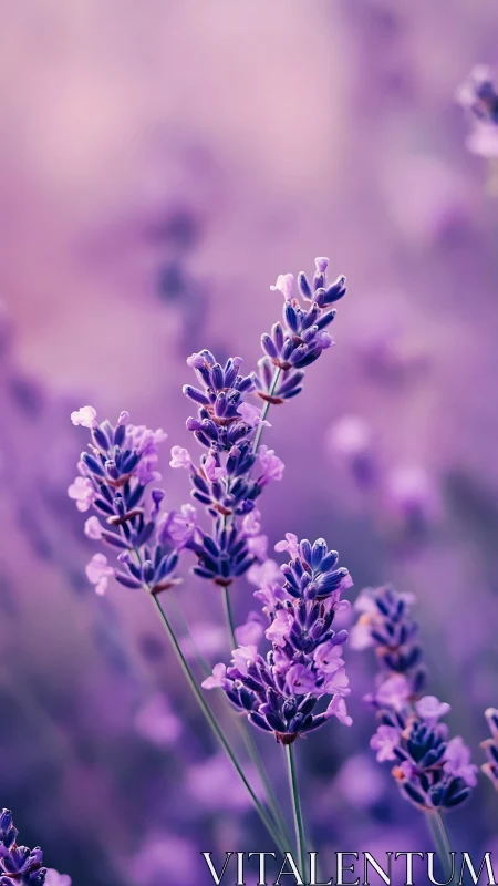 Shallow-Focus Lavender Spike Florets with Bilateral Depth Stratification