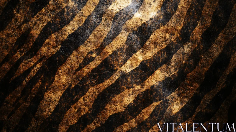 Wild ember stripes on worn jungle-hide canvas surface.