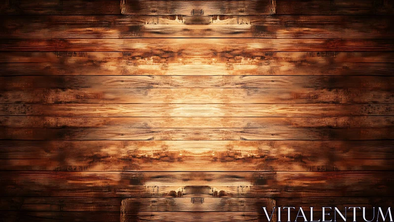 Horizontal wooden planks with central lighted surface focus.