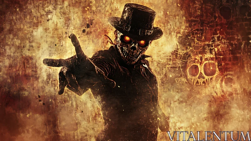 Infernal gunslinger revenant with glowing eyes and hat.