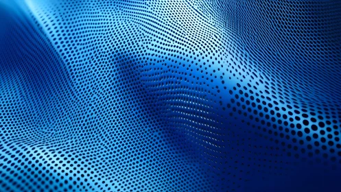 Blue abstract wavy background with dotted halftone pattern effect.