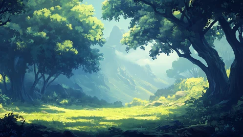 Luminous Forest Cathedral: Where Sunlight Orchestrates Ancient Solitude.