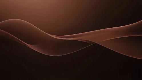 Curved copper waveform ribbon traces smooth sinusoidal vector path