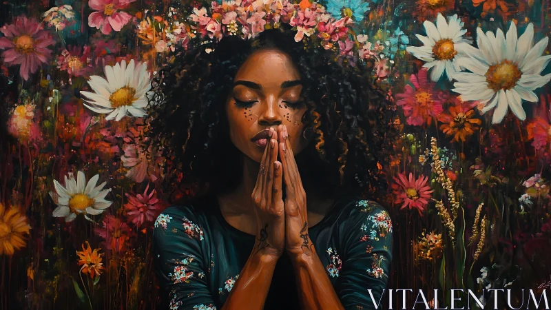 Wildflower quietude around a dreaming sunlit soul.