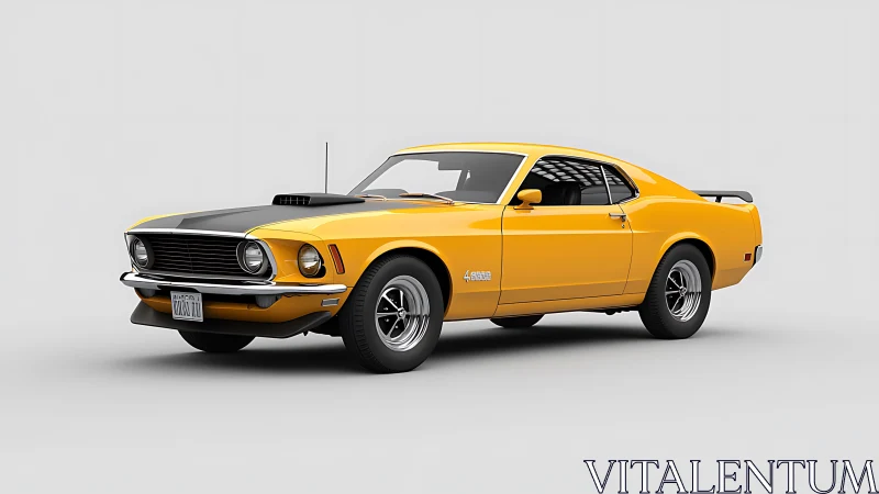 Golden muscle coupe idles like a prowling asphalt tiger.